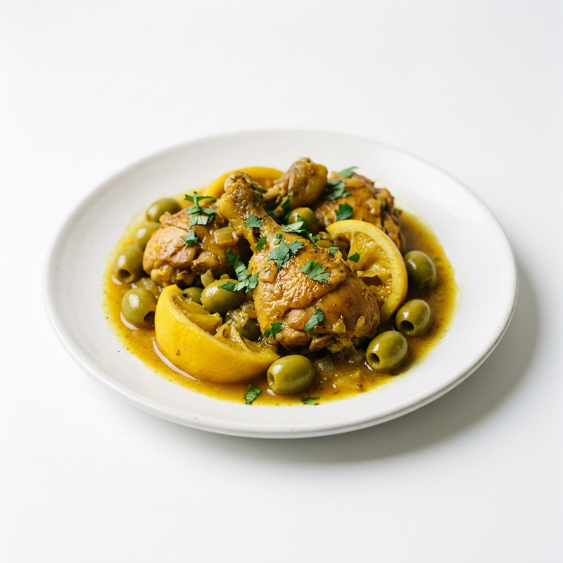 Tajín De Pollo Con Limón Y Aceitunas