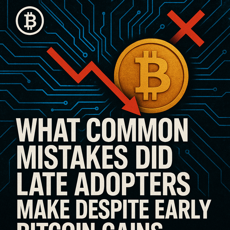 What common mistakes did late adopters make despite early Bitcoin gains