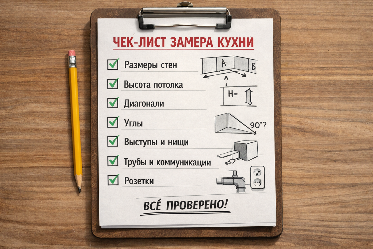 Что такое индивидуальный замер кухни