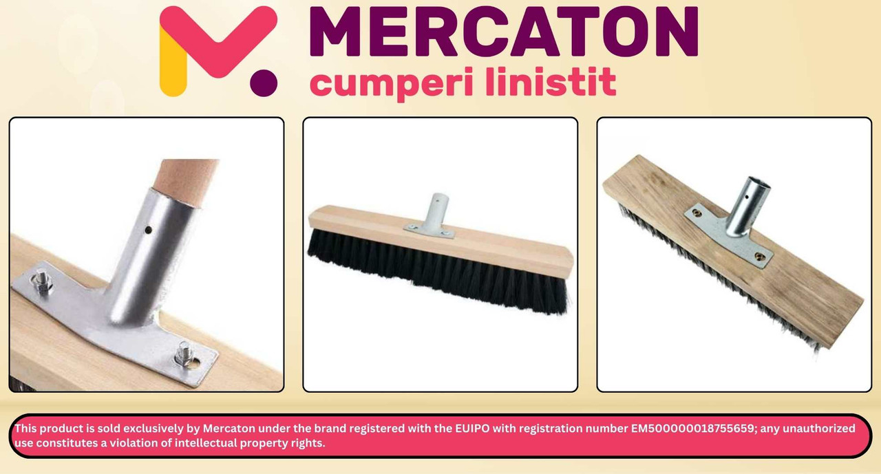 Matura Mercaton din Lemn cu Perii Moi si Suport Metalic pentru Coada, 40 cm