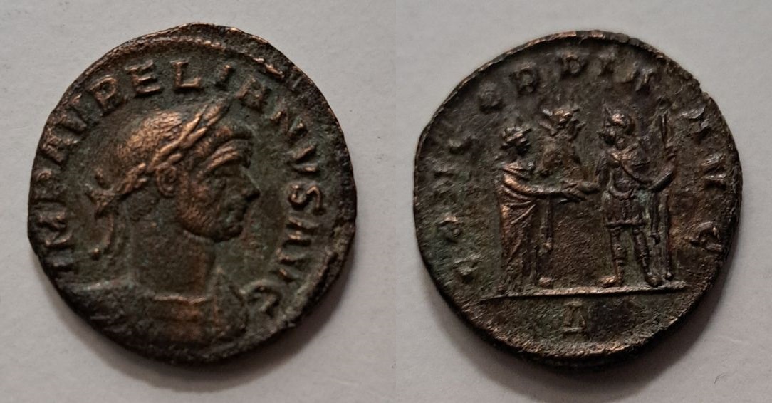 As de Aureliano. CONCORDIA AVG. Aureliano y Severina. Roma (La reforma monetaria del 274 d C.) As-aur-anv