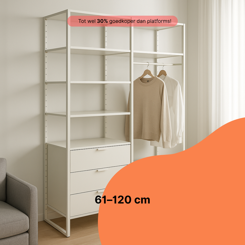 IKEA PAX kast — 2 elementen, inclusief kastinzetten en deuren, professioneel gemonteerd