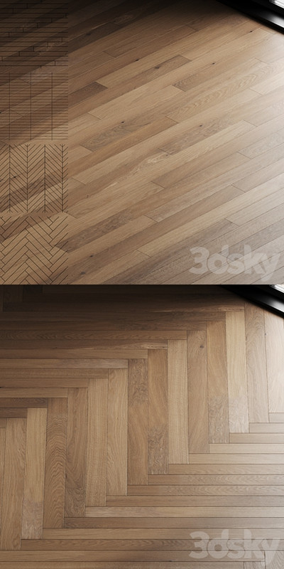 Oak parquet board 09 (wood floor set)