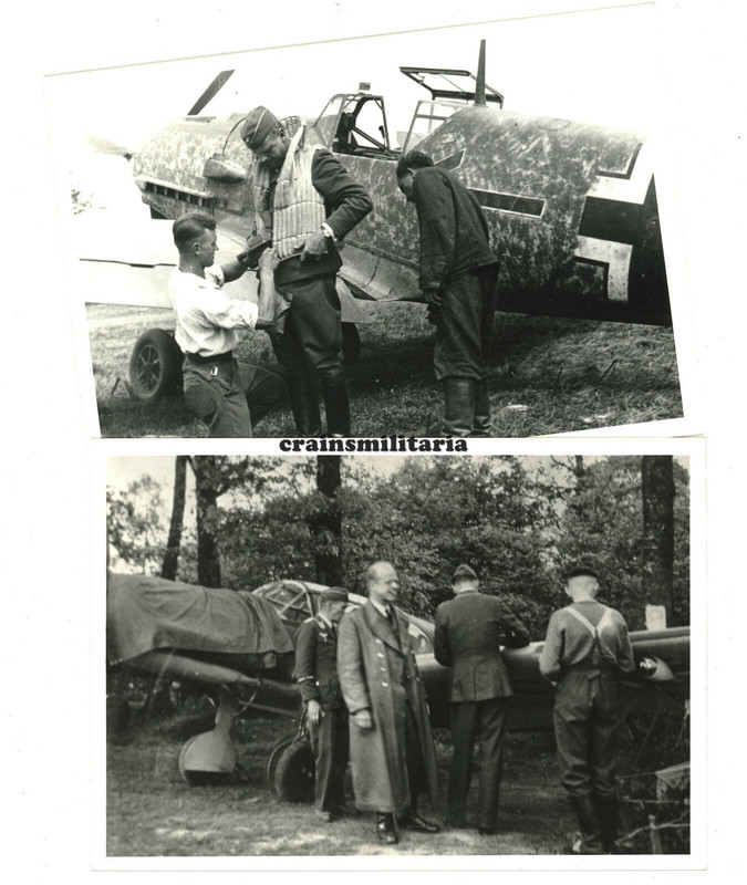 2x REPRO Foto Messerschmitt Bf 109 Bf 108 Flugzeug JG2 Oberst von Bülow-Bothkamp