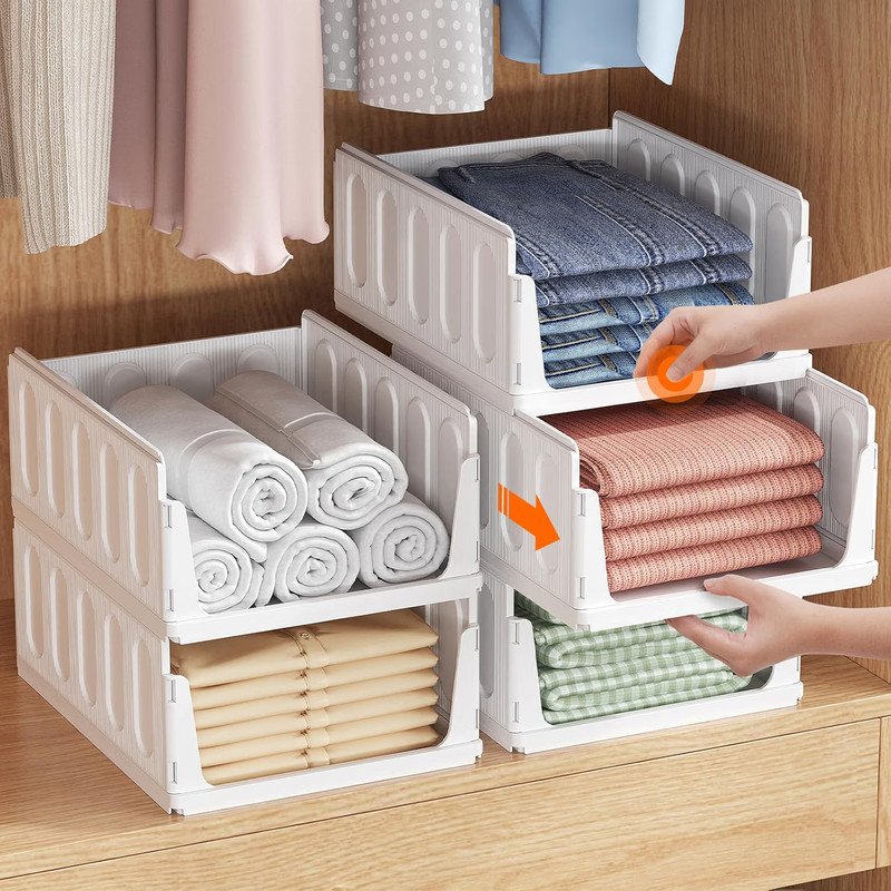 Organizer armadio Lifewit per il cambio di stagione Cambio di stagione, organizer Lifewit con cassetti impilabili per sistemare i vestiti nell’armadio