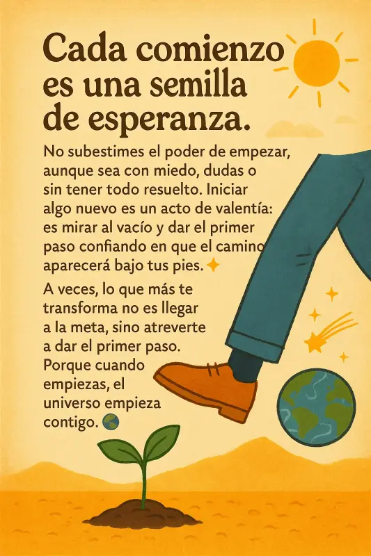 Imagen de El poder de empezar: todo cambio comienza con un paso