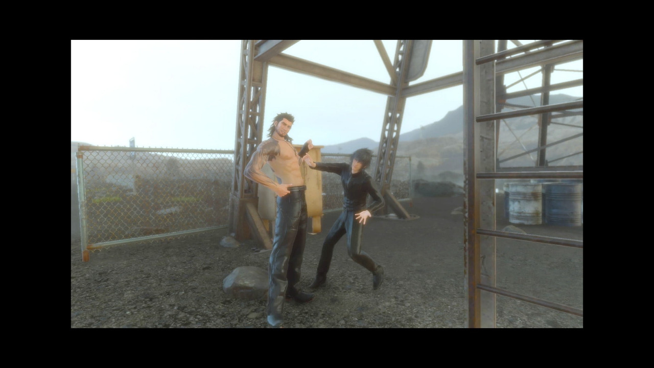 more stupid gladio and noctis posing