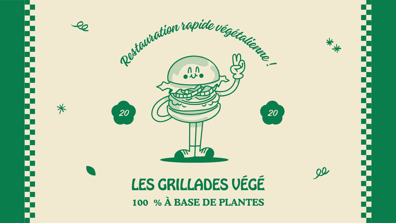 Présentation Charte Graphique Alimentation et Restaurant dans un style Nostalgique Audacieux en Vert Bleu et Jaune