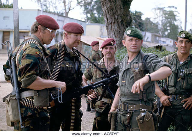 My Belgian collection. Zaire-1978-belgian-paratroopers-and-foreign-legion-troops-in-kolwezi-ac57yf