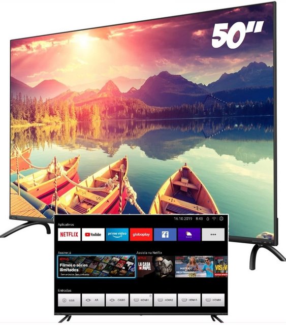 Smart Tv Philco 50″ Resolução 4k Áudio Dolby – Tv Ptv50g70sblsg 4k Led