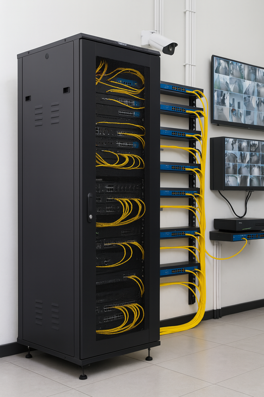 Rack de Piso Intelbras RPD 4457 em ambiente de TI