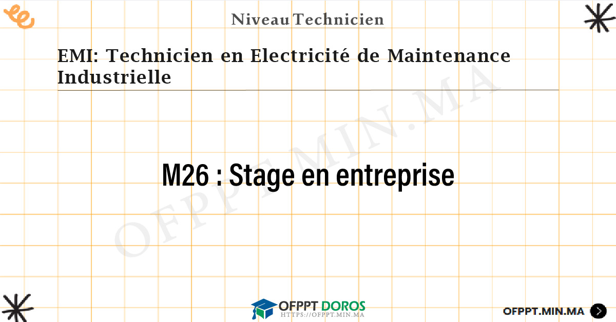 Sommaire détaillé du cours Stage en entreprise M26 OFPPT - Structure du module