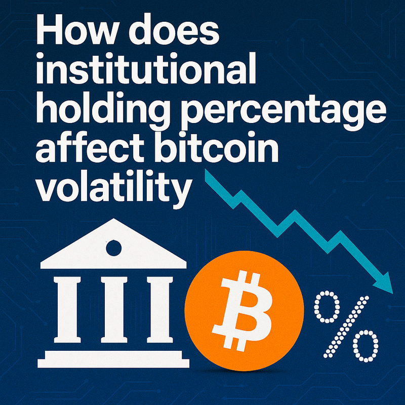 How does institutional holding percentage affect bitcoin volatility