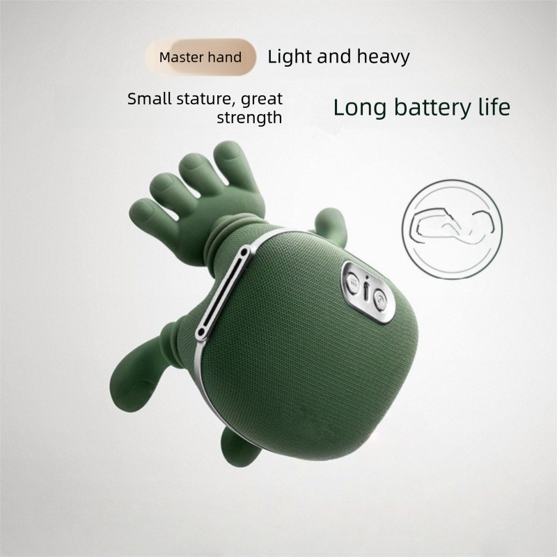 Green Cordless Shoulder and Neck Massager with Heat Rechargeable Shiatsu Deep Tissue Massage Pillow for Pain Relief and Relaxation