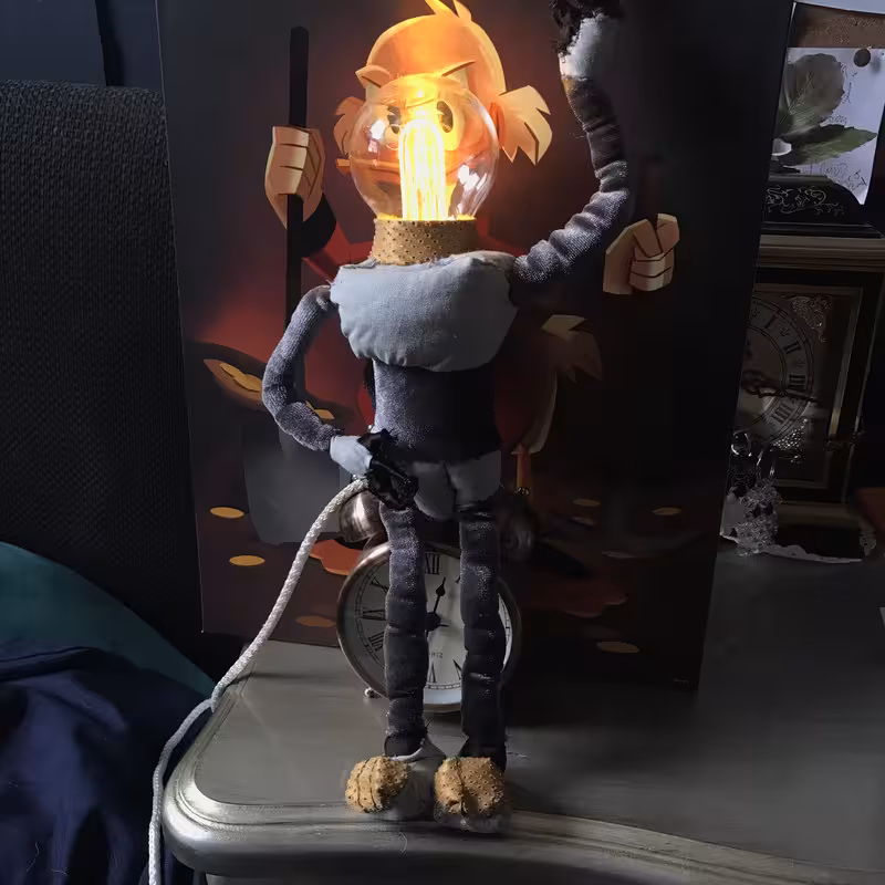 image of a light bulb doll