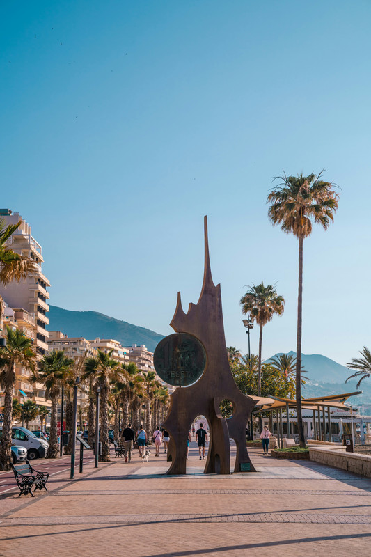 Fuengirola coastline with wide sandy beach