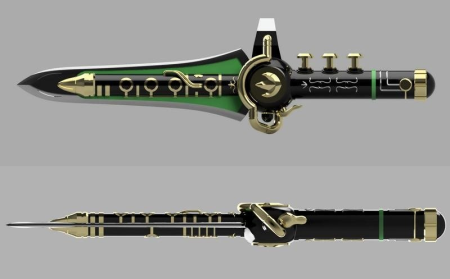 Green Ranger Dragon Dagger from Mighty Morphin Power Rangers – 3D Print Model Green Ranger Dragon Dagger from Mighty Morphin Power Rangers – 3D Print Model