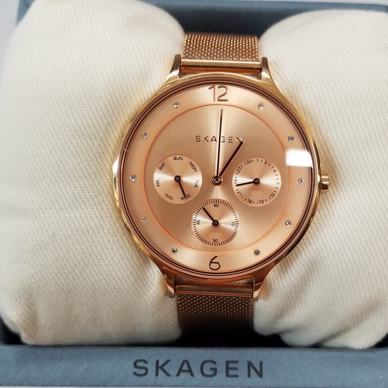 Skagen SKW2314 Anita Rose Gold Dial Rose Gold Multifunction 