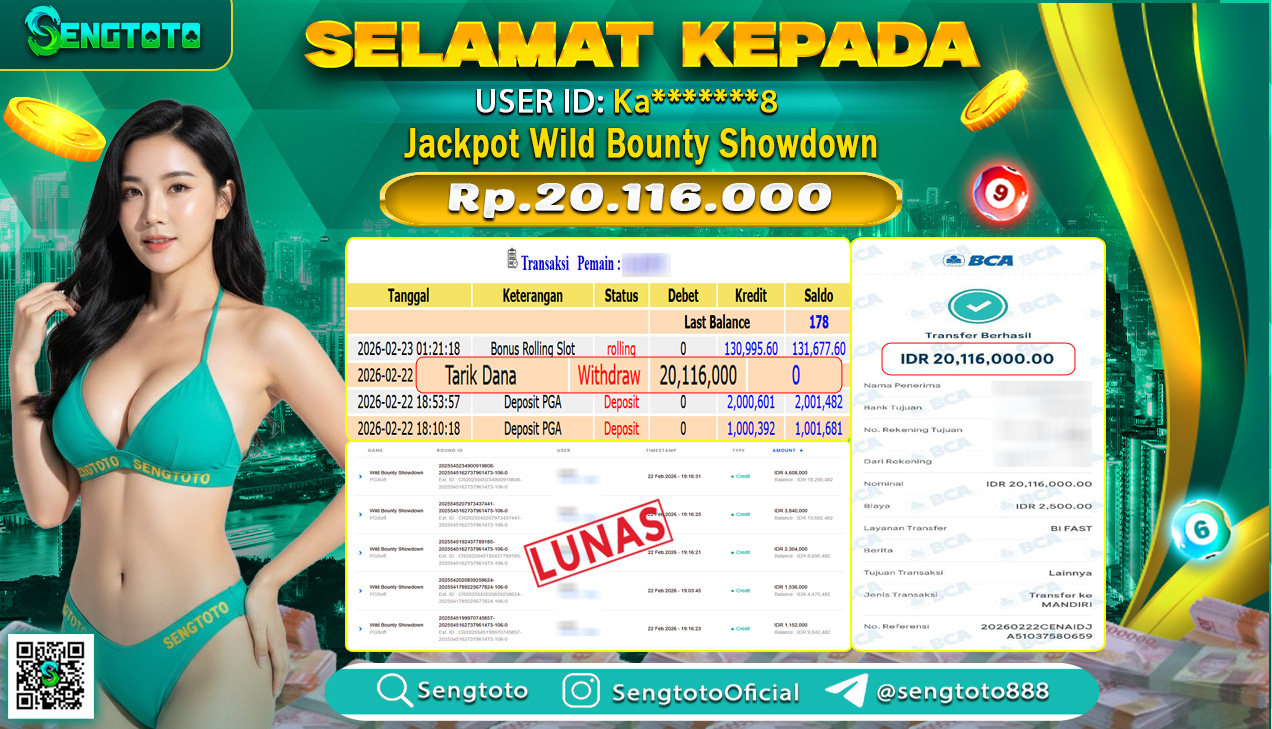 BUKTI PEMBAYARAN SLOT WILD BOUNTY SHOWDOWN 
