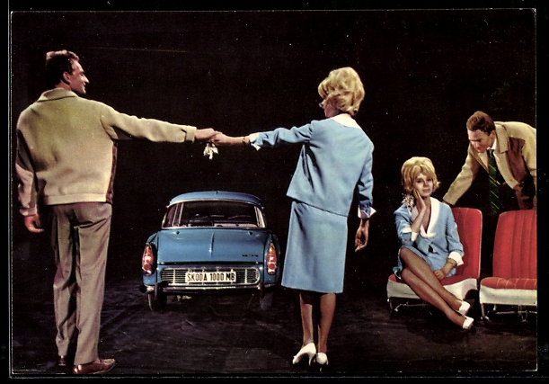 AK Auto Skoda 1000 MB in Heckansicht
