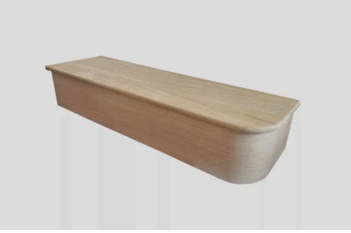 American Oak Right Hand Bullnose Stair Tread & Riser Cladding Kit