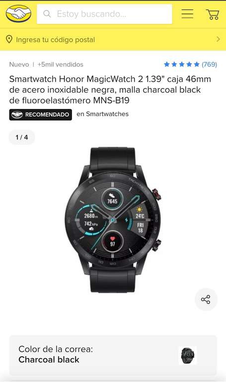 Mercado Libre: HONOR MAGIC WATCH 2 ( 46mm ) acero inoxidable 
