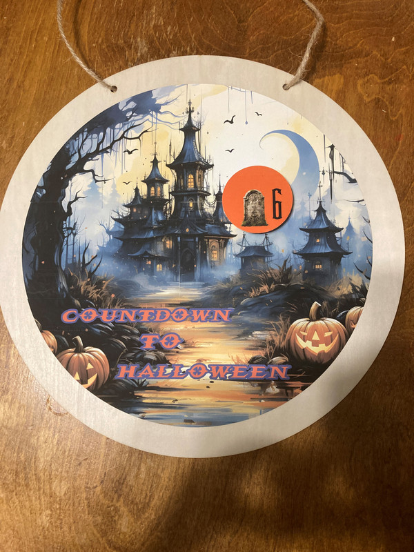 handcrafted countdown to halloween board