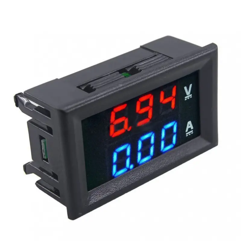 Voltmetru si Ampermetru Voltampermetru de panou LED Digital pret DC 0-100V  0-10A - zella.ro