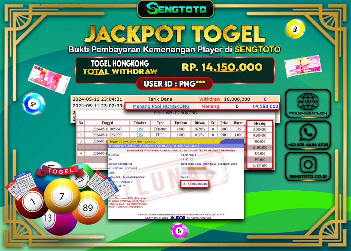 BUKTI PEMBAYARAN TOGEL HONGKONG
