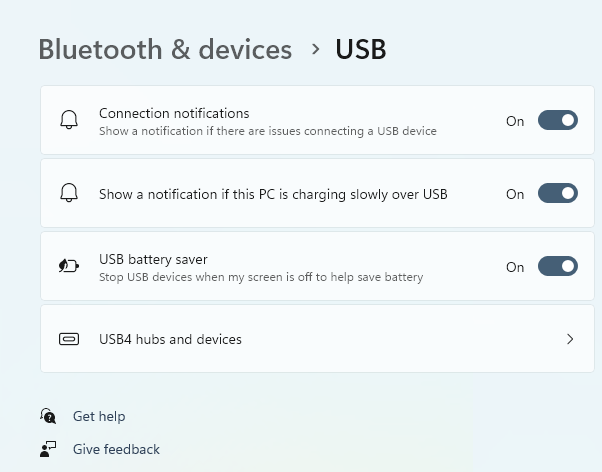 USB-Geräteverwaltung in Windows 11
