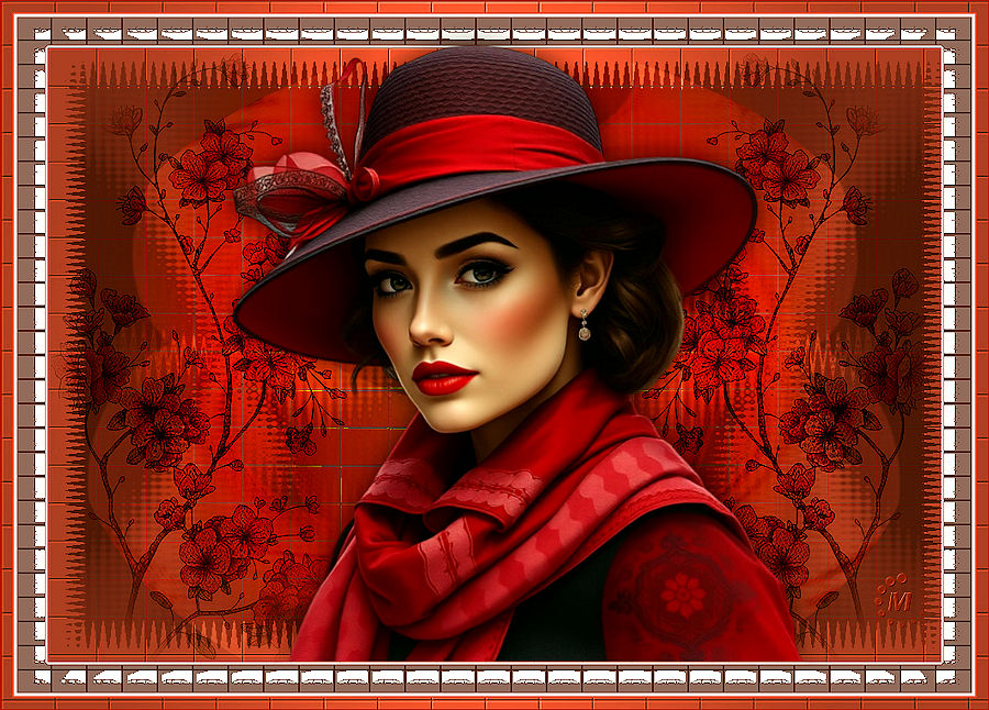 Девушка в черной шляпе