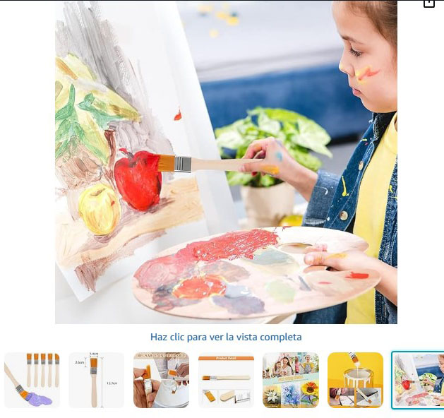 brcoha pinceles suaves planos para manualidades pintura acrilicos oleos 