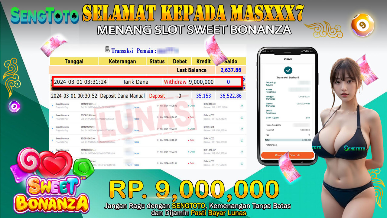 BUKTI PEMBAYARAN SLOT SWEET BONANZA