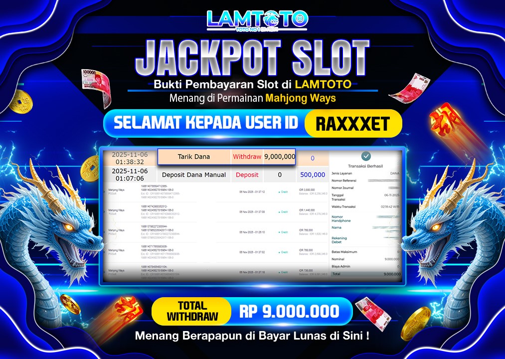 BUKTI JACKPOT LUNAS LAMTOTO
