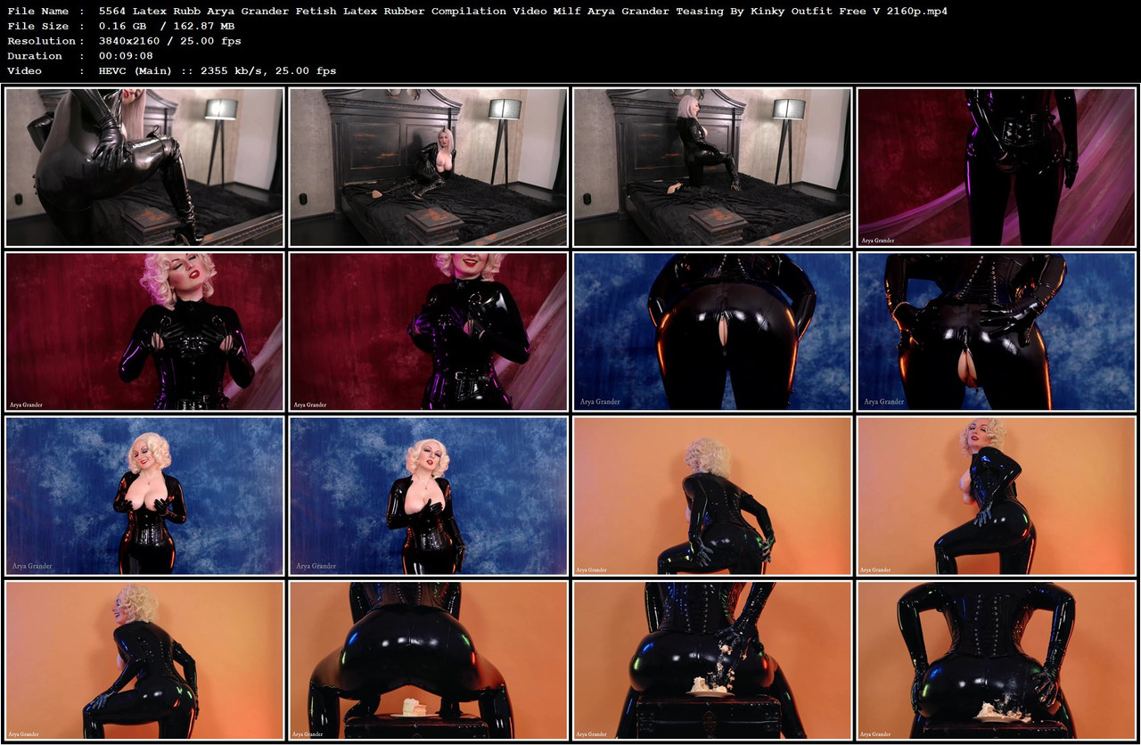 5564 Latex Rubb Arya Grander Fetish Latex Rubber Compilation Video Milf Arya Grander Teasing By Kink
