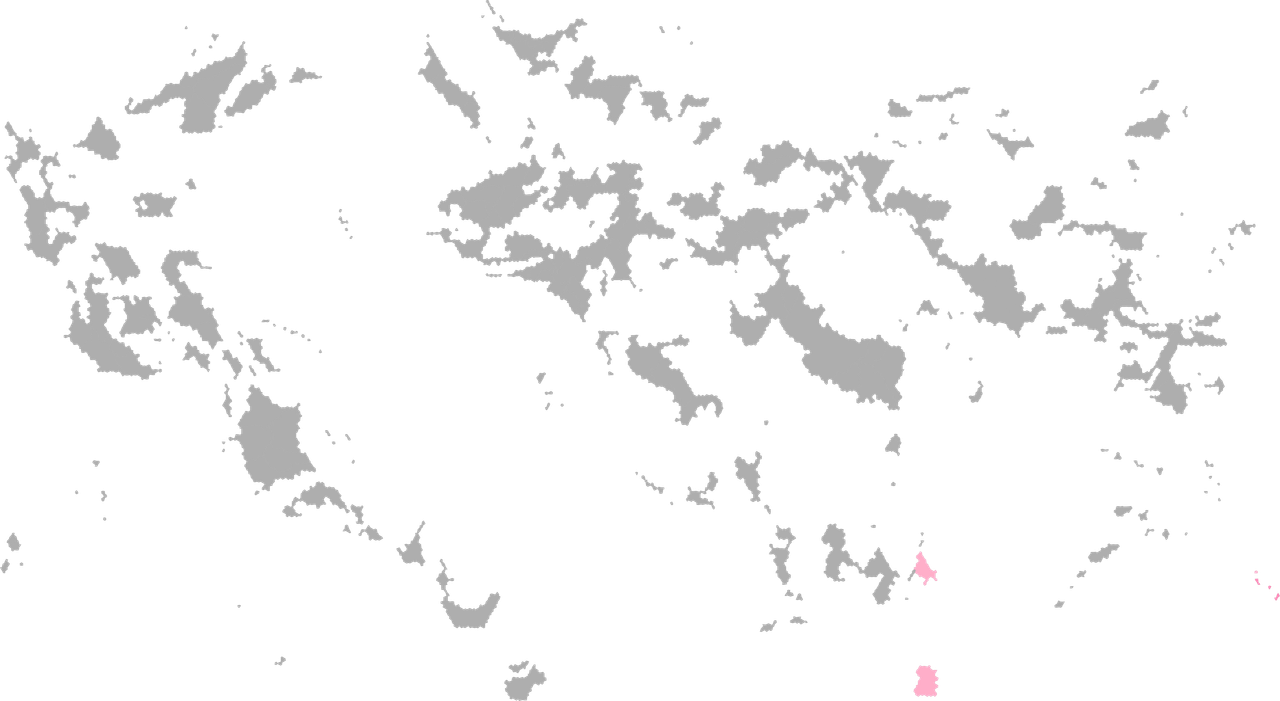 Carte des pays où le tahitien est reconnu