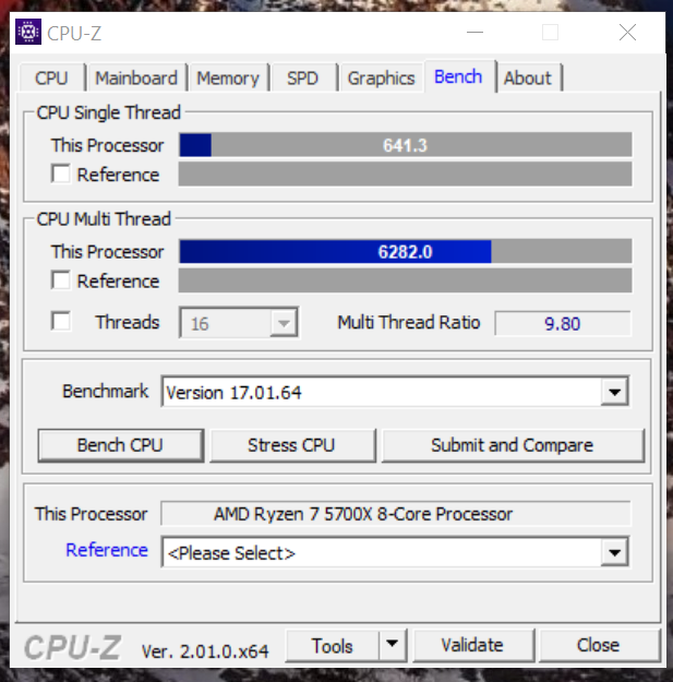 CPU-Z Ryzen7 5700X