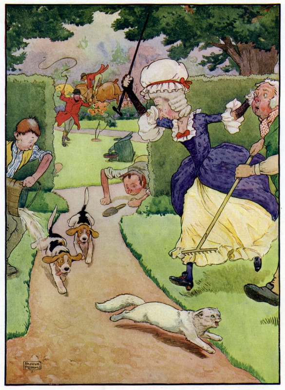 Frank_Adams_-_Three_Jolly_Huntsmen_(colour_litho)_-_(MeisterDrucke-1064874)