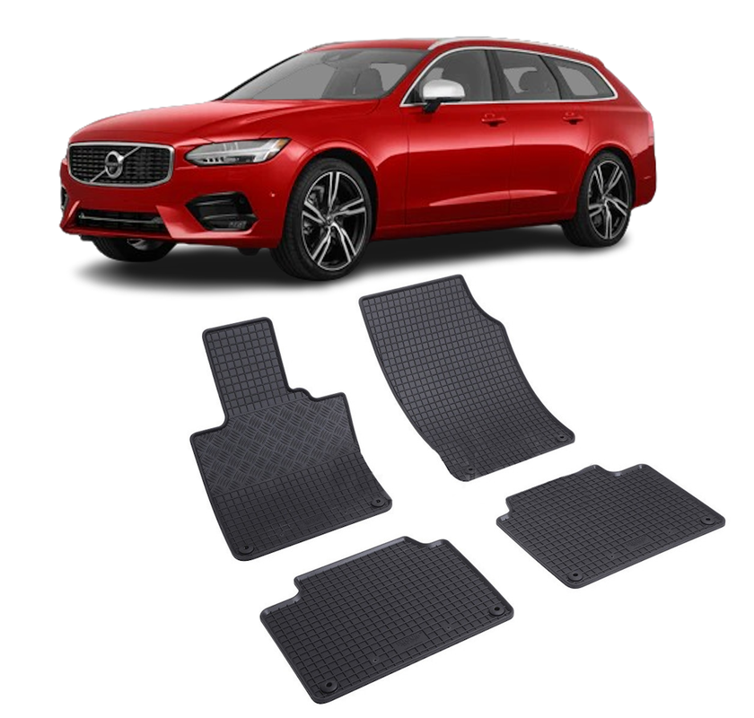 Set 4 covorase Volvo V90 2016-prezent, din cauciuc 100%, compatibile cu autoturismul VOLVO V90