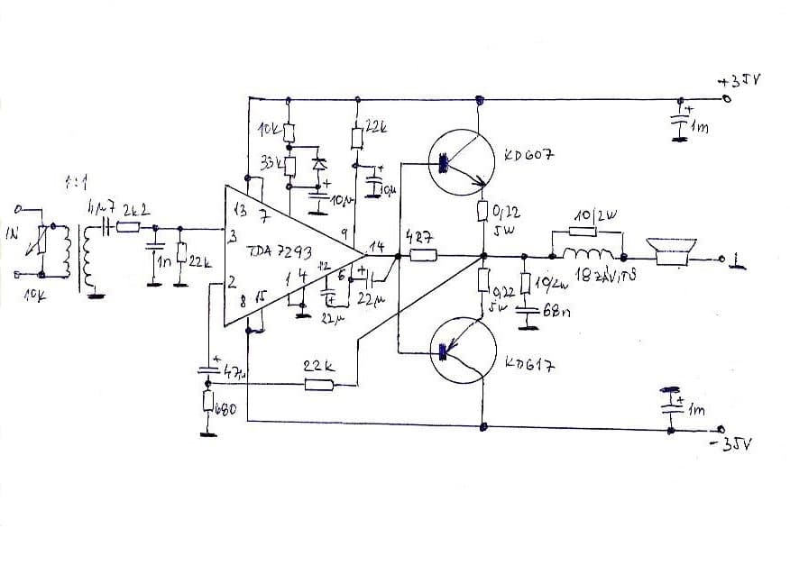 TDA7293 zesilovač 70W