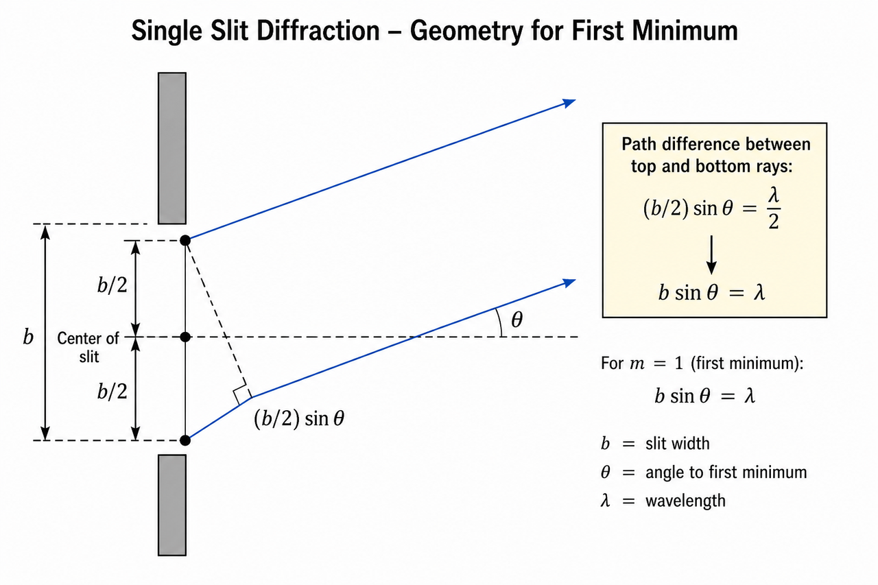 Slit geometry for first minimum