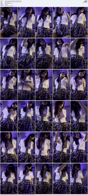 Super Cute Singapore Girl Cosplays in School Uniform mp4