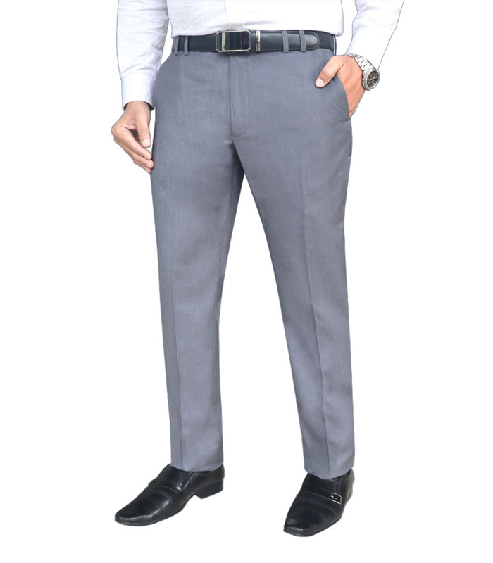 Men’s Trouser Formal Slim Fit Plain Front Cross Pocket Color: 900 (29.GREY DES)PP