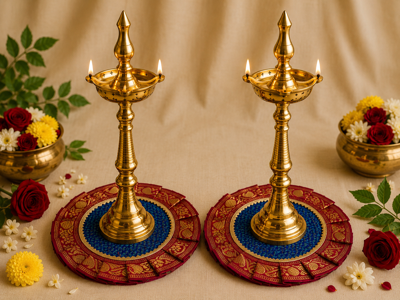 
Khun Samai Aasan for Samai | Traditional Pooja Base | Decorative Accessory for Home Temple, Festivals & Special Celebrations
