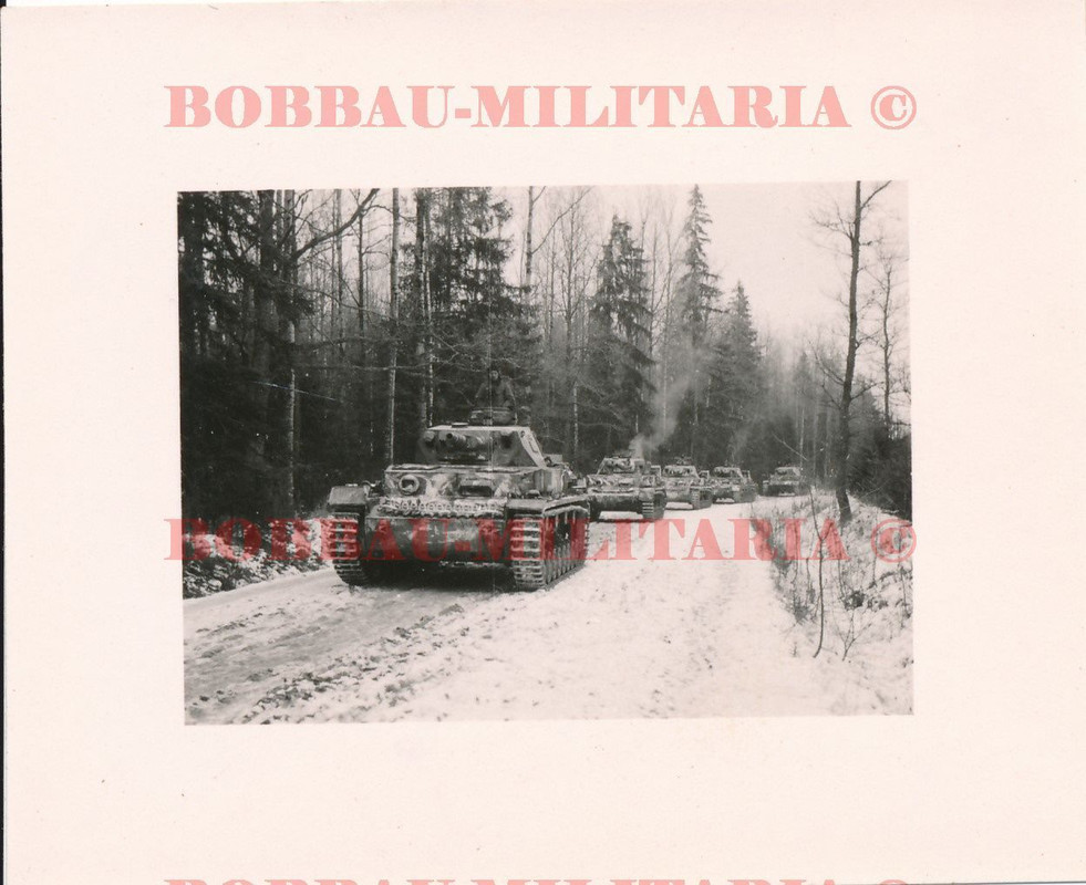 Panzerkampfwagen IV Kolonne weiß gekalkt Winter-Tarnung