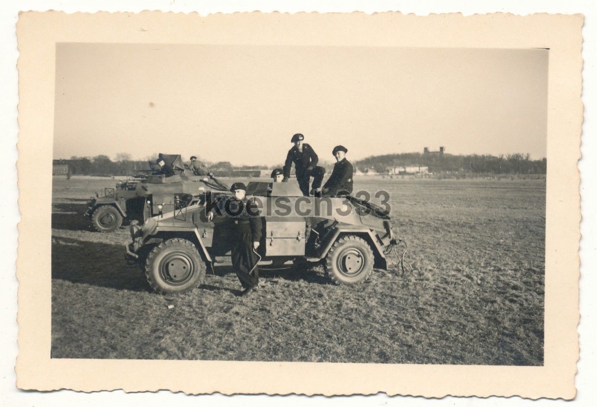 Foto 4 Rad Panzer Panzerspähwagen Panzermänner Panzer Aufkl. Abt