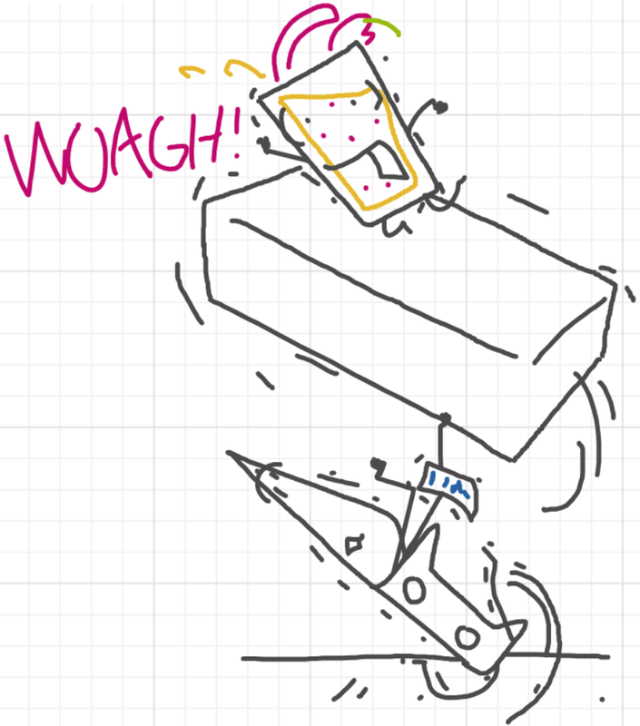 A panel from A Murder On The, episode six of the Board Boards object show by Furretwalk/WalkingFurret.