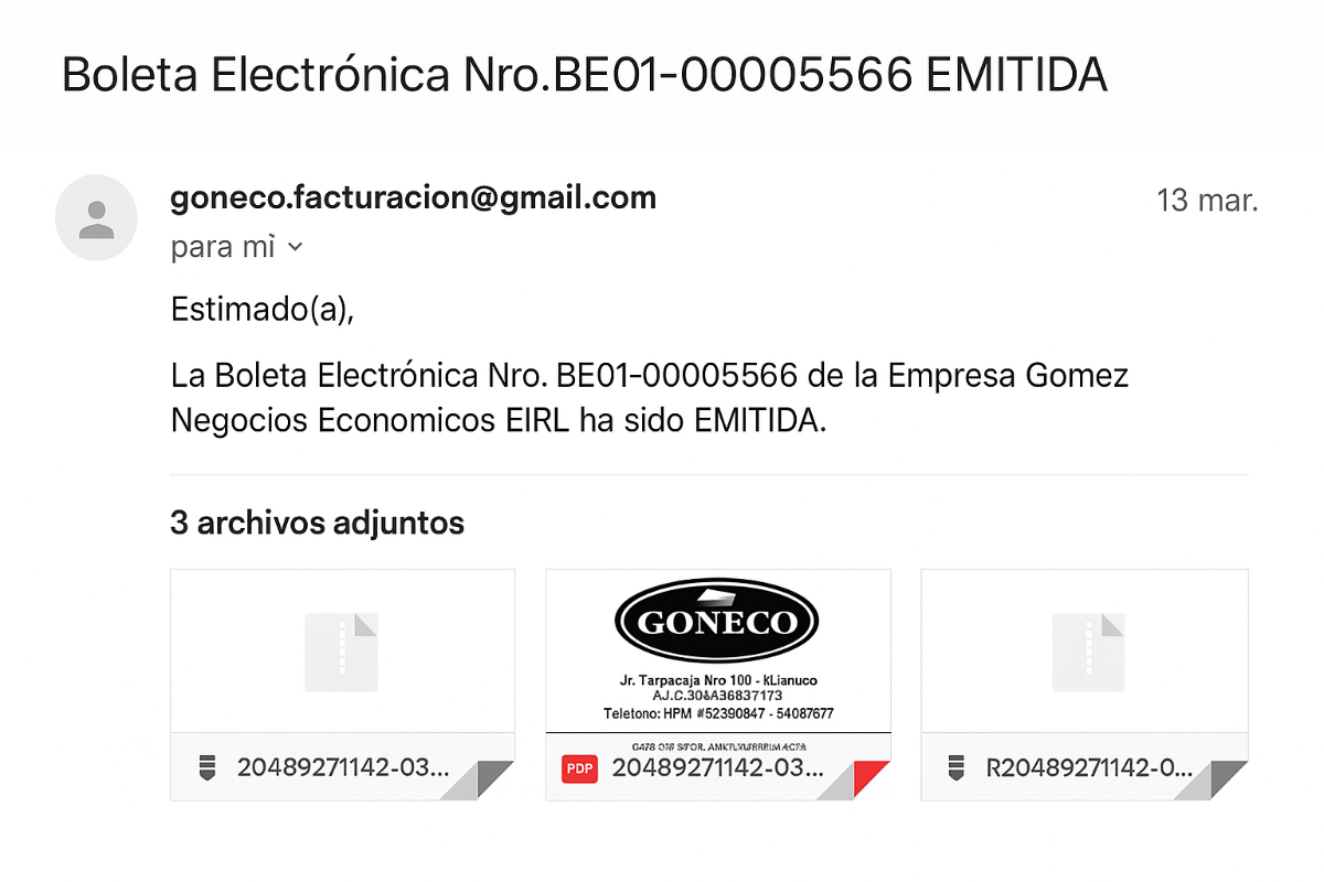 Envío de correo