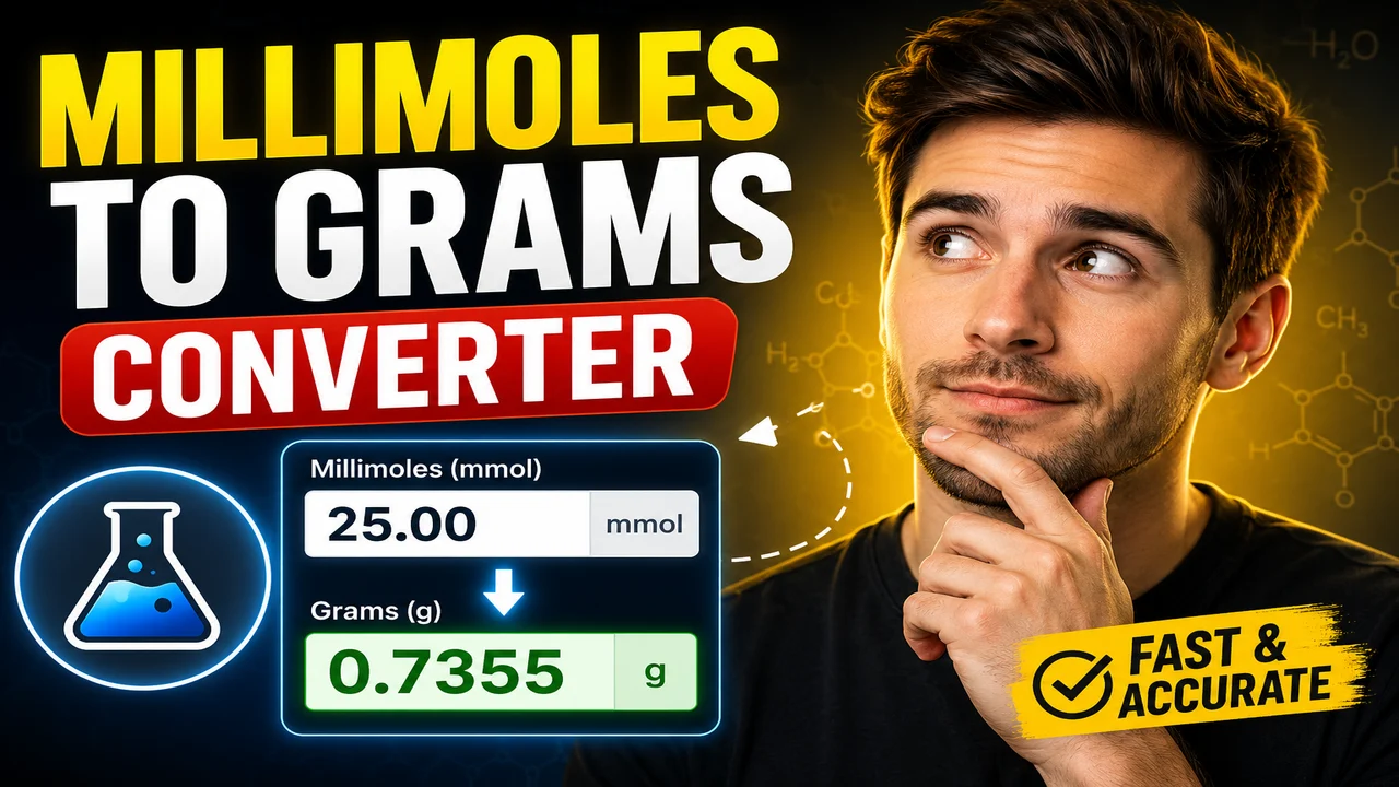 Millimoles To Grams Calculator