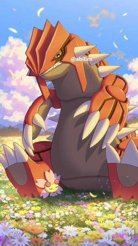 groudon-and-cherrim-pokemon-drawn-by-pok